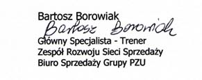 Główny Specjalista Trener Bartosz Borowiak